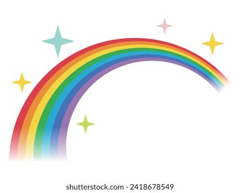 Colorful rainbow simple vector illustration