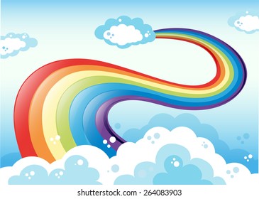 Colorful rainbow in the sky