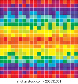 Colorful rainbow square mosaic 