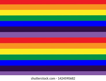 Colorful rainbow striped pattern horizontal line background.
