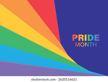Póster de Anuncio de Fondo de pantalla de tema de mes de orgullo de fondo de rayas de arco iris colorido