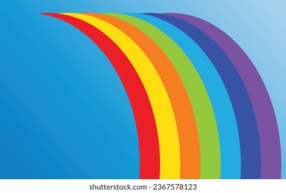 Colorful rainbow style bands graphic