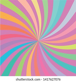 Colorful rainbow swirl pattern vector