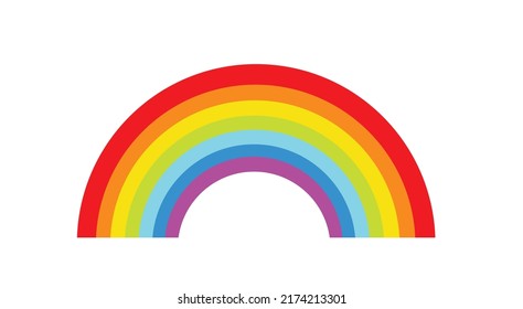 Colorful Rainbow template isolated on white background