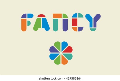 Colorful rainbow template logo Fancy in retro style. Vector 10 EPS illustration.