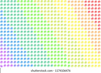 Colorful rainbow texture background of gradient colors and dots, used LGBT pride flag colors, symbol of LGBTQ (lesbian, gay, bisexual, transgender, and questioning). Vector illustration, EPS10.