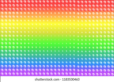 Colorful rainbow texture background of gradient colors and dots, used LGBT pride flag colors, symbol of LGBTQ (lesbian, gay, bisexual, transgender, and questioning). Vector illustration, EPS10.