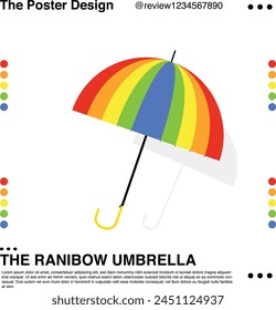 Colorful Rainbow umbrella is best for Juneteenth, Black History Month, and Pride for the LGBTQ+ community.	