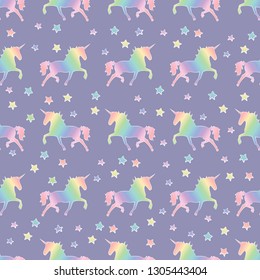 Colorful rainbow Unicorn. Magical animal rainbow Pattern