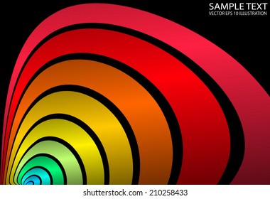 Colorful rainbow vector abstract background illustration - Abstract curved vector background template