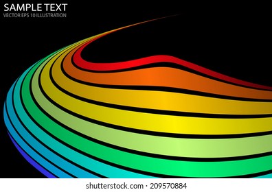 Colorful rainbow vector background illustration - Abstract colorful vector background web template