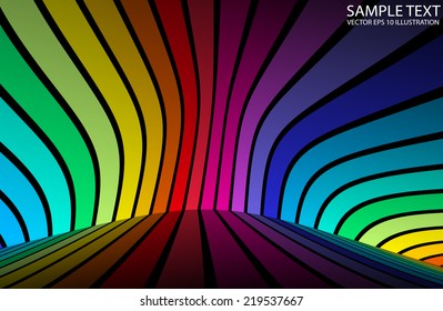 Colorful rainbow vector background illustration - Vector color background design illustration