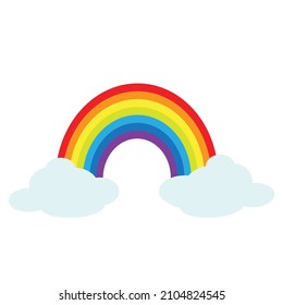 Colorful Rainbow Vector Cartoon Illustration Stock Vector (Royalty Free ...