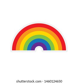 Colorful Rainbow Vector Icon Symbol Illustration