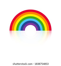 colorful rainbow Vector Illustration isolated on white background.
