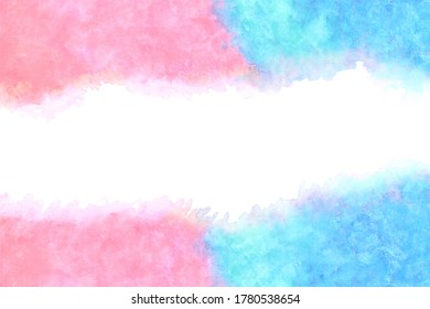 colorful rainbow wave abstract on natural summer watercolor hand paint background, vector illustration