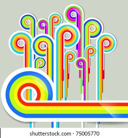 Colorful rainbow wave abstraction. Vector illustration