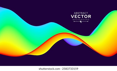 Colorful Rainbow Wave Pride Month Background. Human Rights Diversity Concept. LGBT Individuality Art Event Banner Design. Vector Illustration.