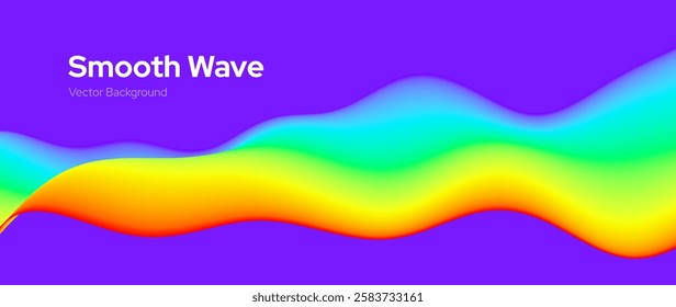 Colorful Rainbow Wave Pride Month Background. Human Rights Diversity Concept. LGBT Individuality Art Event Banner Design. Vector Illustration.