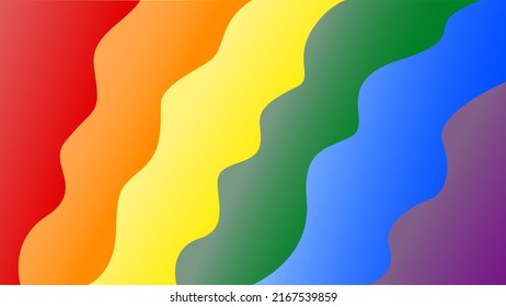 Colorful Rainbow wave vector background copy space banner   wallpaper LGBT flag Pride Month symbol gay Pride month June  Vector illustration
