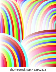 Colorful rainbows background