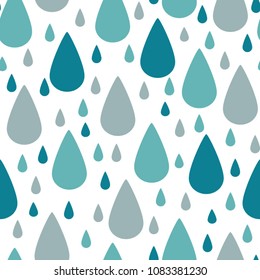 colorful raindrop vector seamless pattern