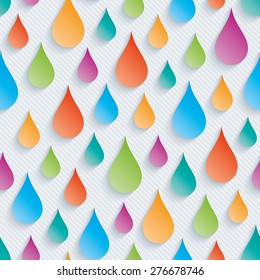 Colorful raindrops wallpaper. 3d seamless background. Vector EPS10. See others in My Perforated Paper Sets.