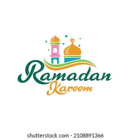 Colorful ramadan logo design in vector