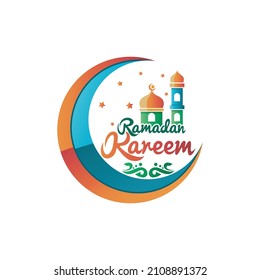 Colorful ramadan logo design in vector