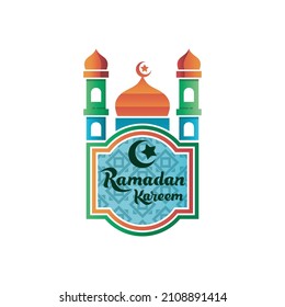 Colorful ramadan logo design in vector