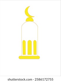 Colorful Ramadan Mubarak lantern vector