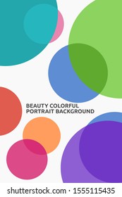 colorful random circle portrait background 