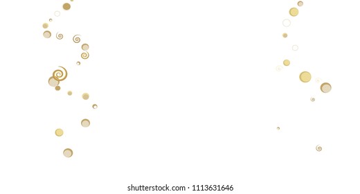 Colorful random circles dots rings spirals forming wavy strands. Abstract confetti vector background. Circular elements. Decorative Vector. Holiday decorations, paper packaging, textile design
