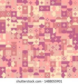 Colorful random curved shape pattern background - abstract vector design