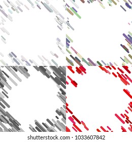 Colorful random diagonal stripe pattern background template set