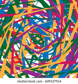 Colorful random edgy pattern. Random overlapping shapes forming rough texture