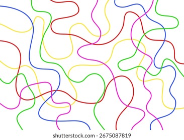 Bunte zufällige Linie abstrakter Hintergrund