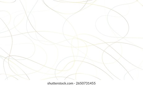 Padrão caótico colorido de rabiscos de linha aleatória. Padrão de rabisco aleatório decorativo com linhas curvas emaranhadas. Fundo linear ondulado abstrato delineia ilustrações de vetores de linhas caóticas aleatórias.