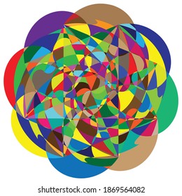 Colorful random mish-mash, mixture or mix pattern, texture vector illustration