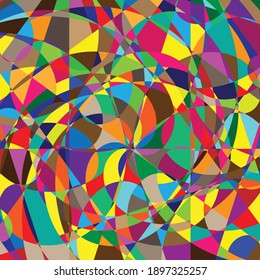 Colorful random mish-mash, mixture or mix pattern, texture vector illustration
