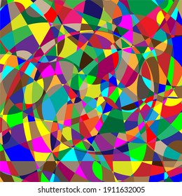 Colorful random mish-mash, mixture or mix pattern, texture vector illustration