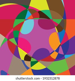Colorful random mish-mash, mixture or mix pattern, texture vector illustration