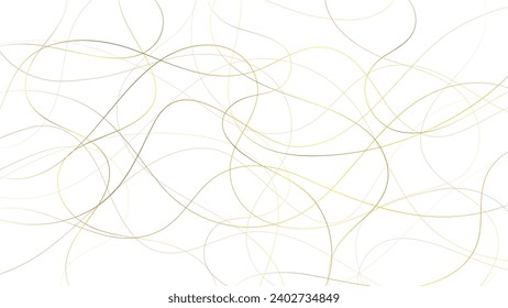 Farbige, zufällige Schnittlinie auf transparentem Hintergrund. Dekoratives Muster mit gewölbten Linien. Random chaotische Linien abstrakte geometrische