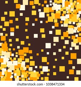 Colorful random squares confetti.  Abstract geometric vector background. Flying square elements isolated. Vector illustration for decorations, paper packaging, textile design