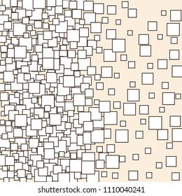 Colorful random squares confetti.  Abstract geometric vector background. Flying square elements isolated. Vector illustration for decorations, paper packaging, textile design
