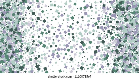 Colorful random squares confetti. Abstract geometric vector background. Flying square elements isolated.  Dynamic vector illustration for decorations, paper packaging, textile