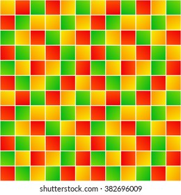 Colorful random squares simple geometric seamless pattern, vector