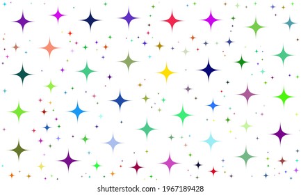 Fondo del patrón de estrellas aleatorias coloridas