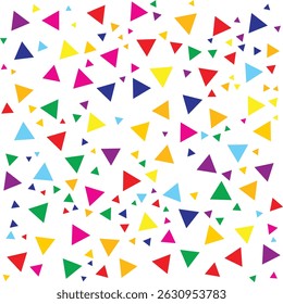 colorful random triangle background for birthday party