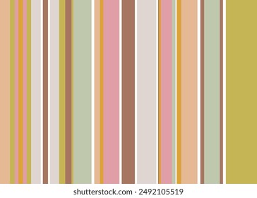 Bunte Raster vertikale Streifen Muster. Einfache nahtlose Pastellfeder mit dicken und dünnen geraden Linien Streifen. Stilvoller abstrakter geometrischer gestreifter Hintergrund in hellen Farben.
